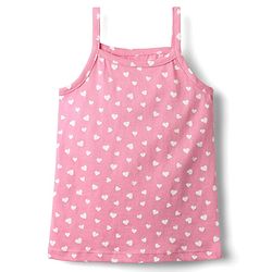 Babyhug 100% Cotton Single Jersey Knit Sleeveless Slips With Heart & Tropical Theme Print Pack Of 3 - Pink Yellow & Light Blue