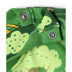 Babyhug Cotton Knit Half Sleeves Co-ords Shorts Night Suit With Lion Print - Green