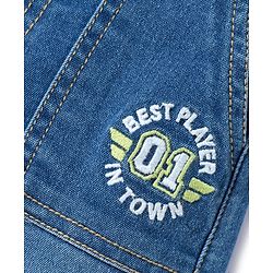 Babyhug Denim Above Knee Length Washed Bermuda With Stretch - Blue