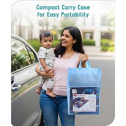 Babyhug Premium Reversible Waterproof Floor mat- 6 ft x 5 ft|Thickness 8 mm|Education Theme|Colorful|Learn and Play Mat|Soft Foam Mat|Baby Massage| Easy to Carry and fold|0-12 Years|BIS Certified