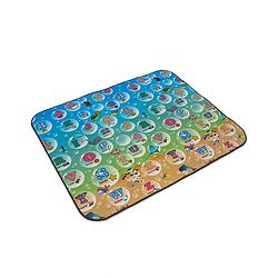 Babyhug Premium Reversible Foldable Waterproof Floor mat Thickness 8 mm Education Theme| Colorful| Learn and Play Mat| Soft Foam and Anti-Slip Mat|Baby Massage| Easy to Carry Bag| BIS Certified