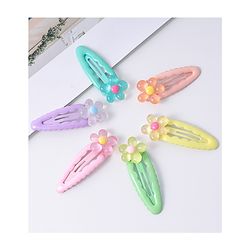 Babyhug Floral Designed Snap Clips Set of 6 - Multicolor