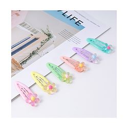 Babyhug Floral Designed Snap Clips Set of 6 - Multicolor