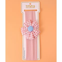 Babyhug Free Size Headband with Floral Applique -  Pink