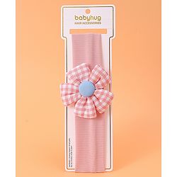 Babyhug Free Size Headband with Floral Applique -  Pink