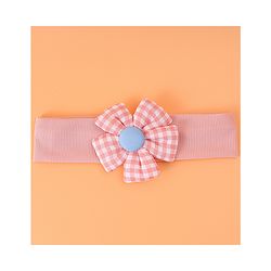 Babyhug Free Size Headband with Floral Applique -  Pink