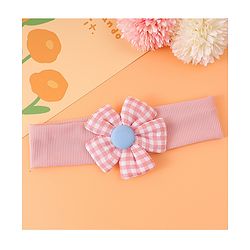 Babyhug Free Size Headband with Floral Applique -  Pink
