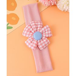 Babyhug Free Size Headband with Floral Applique -  Pink