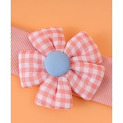 Babyhug Free Size Headband with Floral Applique -  Pink