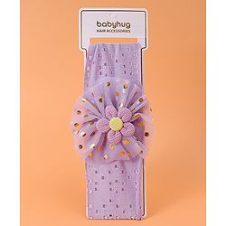 Babyhug Floral Applique Headband- Purple