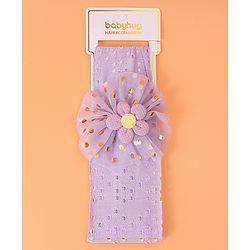 Babyhug Floral Applique Headband- Purple