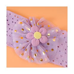 Babyhug Floral Applique Headband- Purple