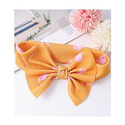 Babyhug Bow Applique Headband- Orange