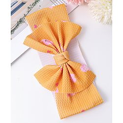 Babyhug Bow Applique Headband- Orange