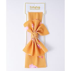 Babyhug Bow Applique Headband- Orange