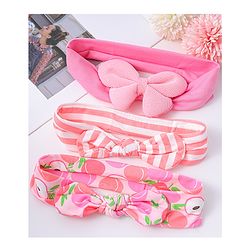 Babyhug Headbands with Knot Detailing & Butterfly Applique Pack of 3 - Multicolor