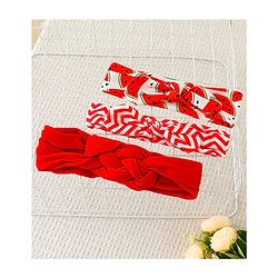 Babyhug Headbands with Knot Detailing Pack of 3 - Red