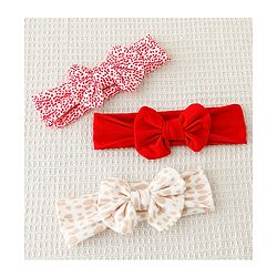 Babyhug Bow Applique Headbands Pack of 3 - Multicolor
