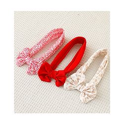 Babyhug Bow Applique Headbands Pack of 3 - Multicolor
