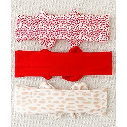 Babyhug Bow Applique Headbands Pack of 3 - Multicolor