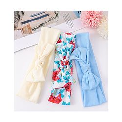 Babyhug Headbands with Knot Detailing with Floral Print Pack of 3 - Multicolor
