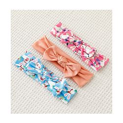 Babyhug Bow Applique Headbands Pack of 3 - Multicolor