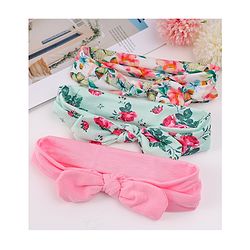 Babyhug Headbands with Knot Detailing with Floral Print Pack of 3 - Multicolor