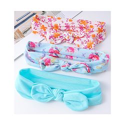 Babyhug Bow Applique Headbands Pack of 3 - Multicolor