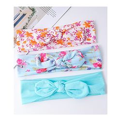Babyhug Bow Applique Headbands Pack of 3 - Multicolor