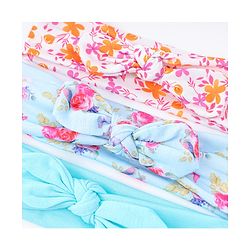 Babyhug Bow Applique Headbands Pack of 3 - Multicolor