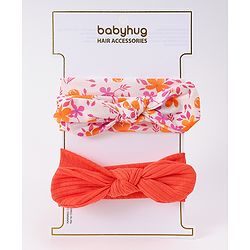 Babyhug Headbands with Knot Detailing Pack of 2 - Multicolor