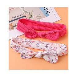 Babyhug Bow Applique Headbands Pack of 2 - Multicolor