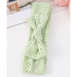 Babyhug Bow Applique Headband - LIght Green