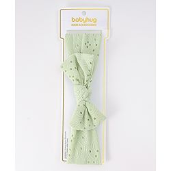 Babyhug Bow Applique Headband - LIght Green