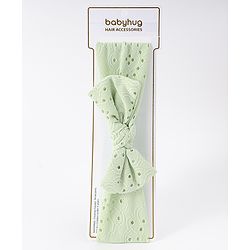 Babyhug Bow Applique Headband - LIght Green