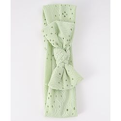 Babyhug Bow Applique Headband - LIght Green