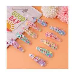 Babyhug Snap Clips with Fruits Applique Pack of 10 - Multicolor