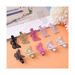 Babyhug Free Size Clips With Butterfly Applique Pack Of 10 - Multi Colour