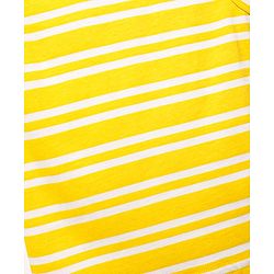Babyhug 100% Cotton Single Jersey Knit Sando Stripes & Animal Print Pack Of 3 - Yellow Navy Blue & Blue