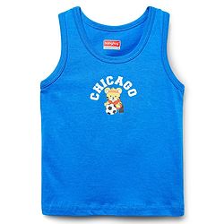 Babyhug 100% Cotton Single Jersey Knit Sando Stripes & Animal Print Pack Of 3 - Yellow Navy Blue & Blue