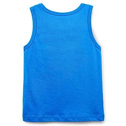 Babyhug 100% Cotton Single Jersey Knit Sando Stripes & Animal Print Pack Of 3 - Yellow Navy Blue & Blue