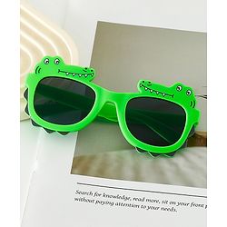 Babyhug Free Size Crocodile Shape Sunglasses - Green