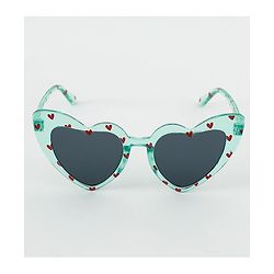 Babyhug Free Size Heart Shape Sunglasses - Green