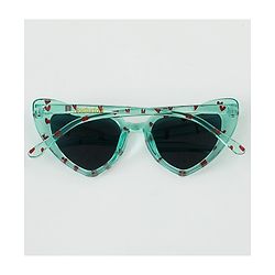 Babyhug Free Size Heart Shape Sunglasses - Green