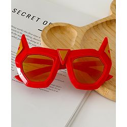 Babyhug Sunglasses With Bat Man Shape - Red