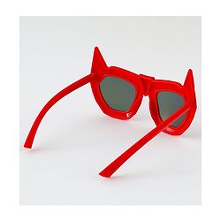 Babyhug Sunglasses With Bat Man Shape - Red
