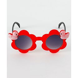 Babyhug Free Size Sunglasses With Floral Design - Red