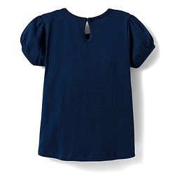 Babyhug 100% Cotton Knit Half Puffed Sleeves T-Shirts with Bow & Heart Print Pack of 3 - Red White & Navy Blue