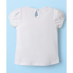 Babyhug 100% Cotton Knit T-Shirts with Text Heart Print & Patch Detailing Pack of 3 - Red Pink & White