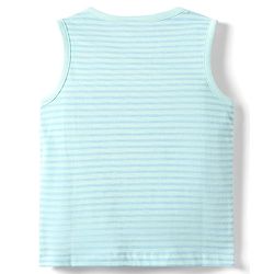 Babyhug Interlock Knit Sleeveless Striped Tank T-Shirt & Shorts Set - Light Blue